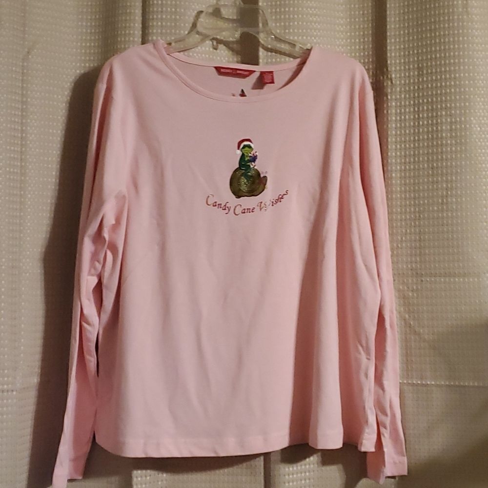 Merry bright Christmas tee candy cane wishes XL